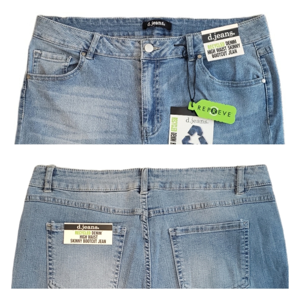 D. Jeans High Waist Skinny Bootcut Jeans - Picture 3 of 3
